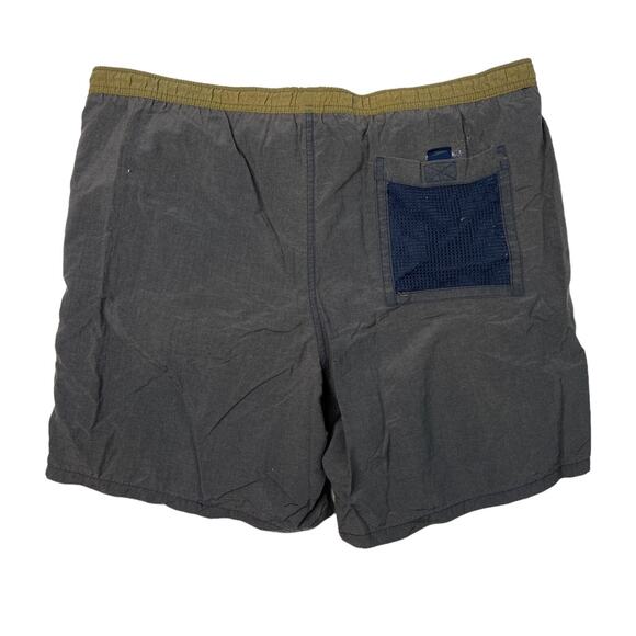 Speedo VTG Mesh Lined Brief Swim Trunk Shorts Black Olive Green Mens S Small - Picture 2 of 5